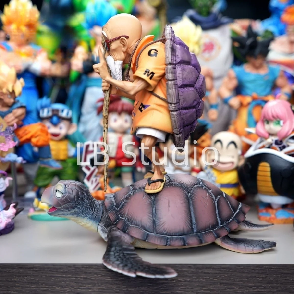 26cm/10.23in 애니메이션 드래곤 볼 Z 마스터 Roshi 그림 마스터 Roshi 액션 피규어 소장 동상 모델 장난감 선물