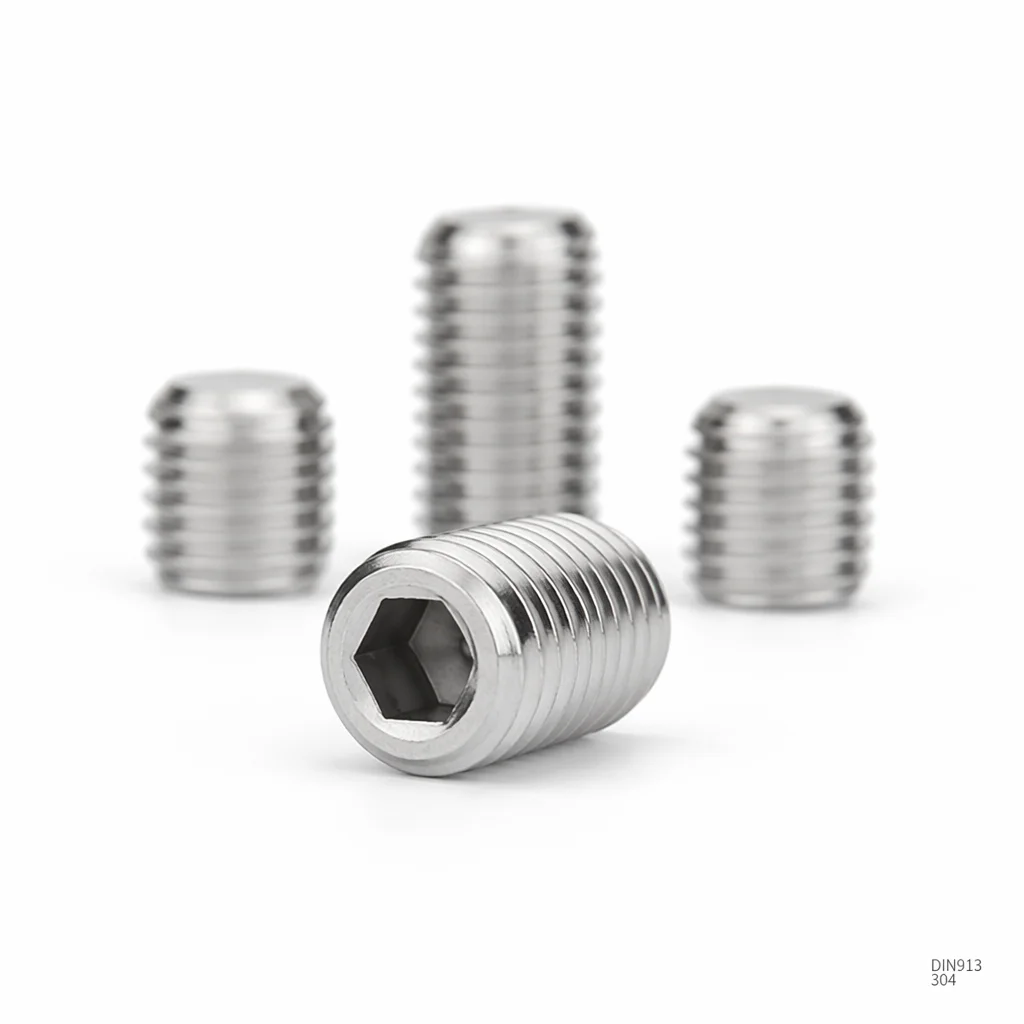 DIN913 Hexagon Socket Flat Point Grub Screws,M2 M2.5 M3 M4 M5 M6 M8,304 Stainless Steel,DIY Set For Door Handles