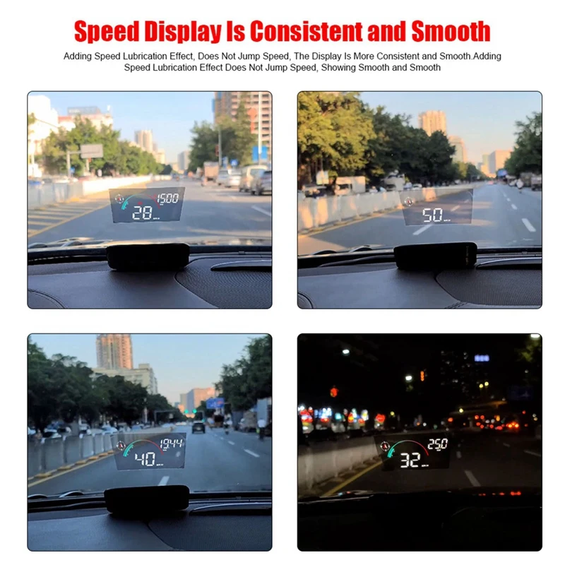 Super Sale GPS HUD M22 Smart Digital Speedometer Big Font Projectoron the Windshield Overspeed Alarm