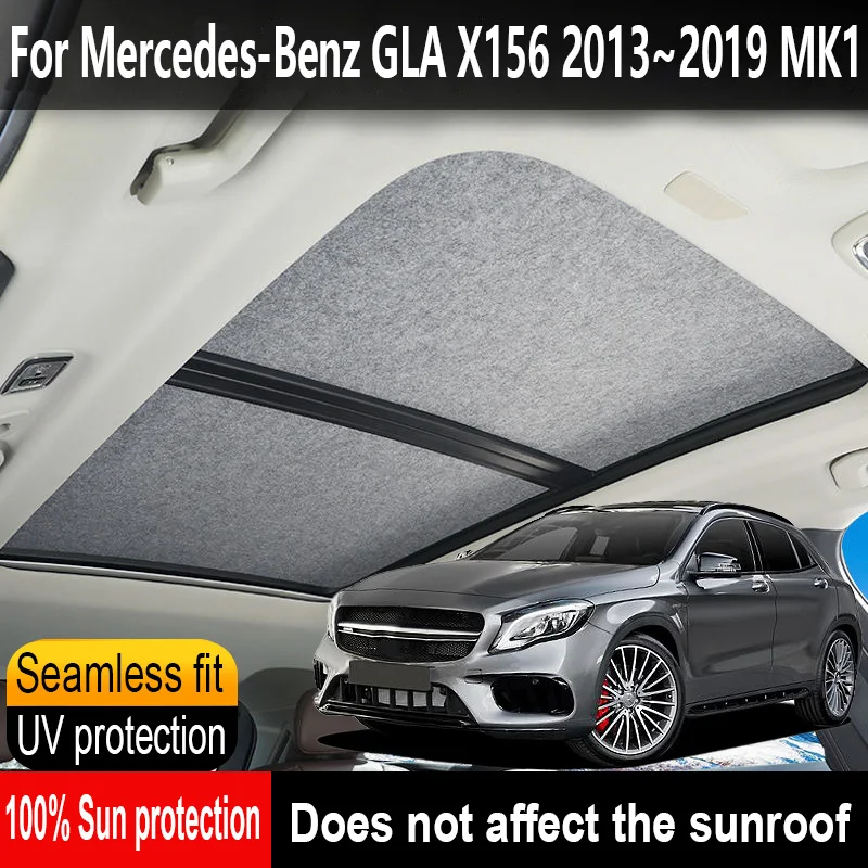 

Автомобильный люк на крыше, изоляционный козырек на крыше для Mercedes-Benz GLA X156 2013 ~ 2019 MK1, анти-УФ-электростатическая адсорбция, солнцезащитный козырек для небесной шторы