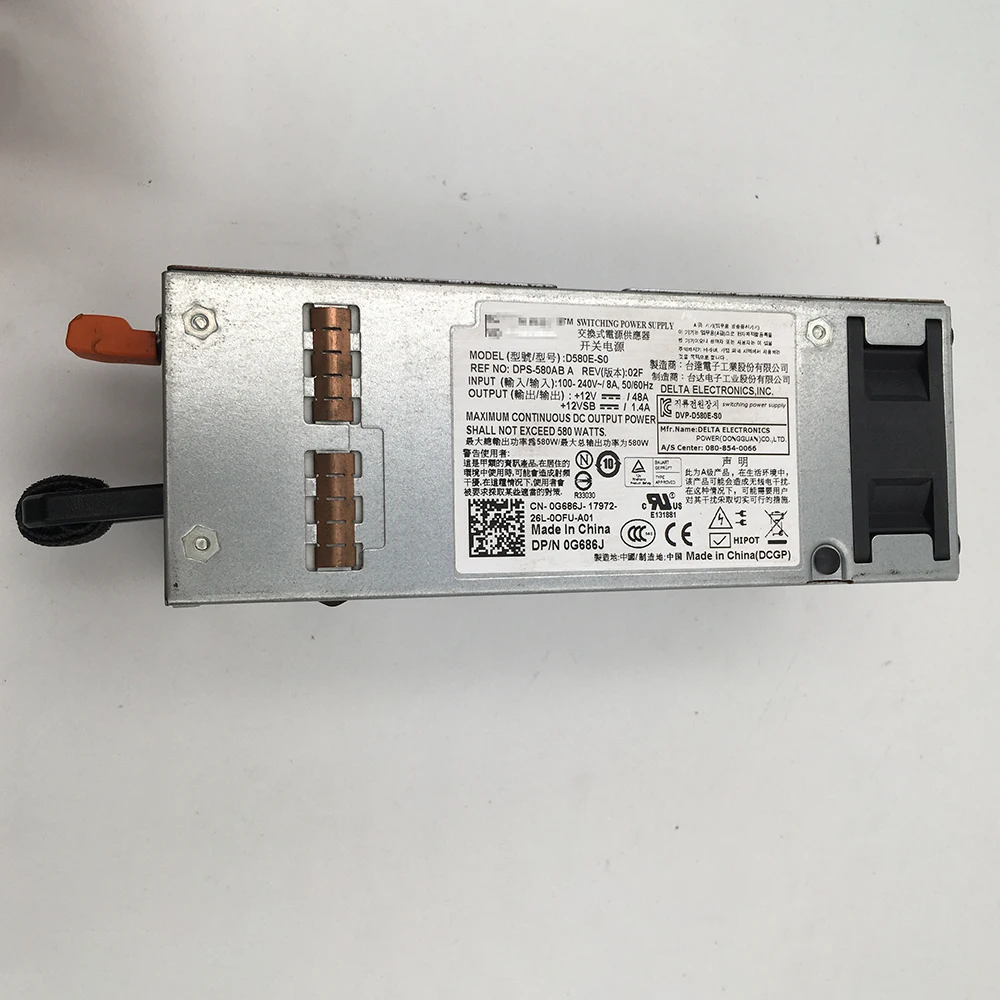 

For Server Power Supply for DERLL T410 F5XMD H371J G686J 580W A580E-S0 D580E-S0 Test Before Shipment