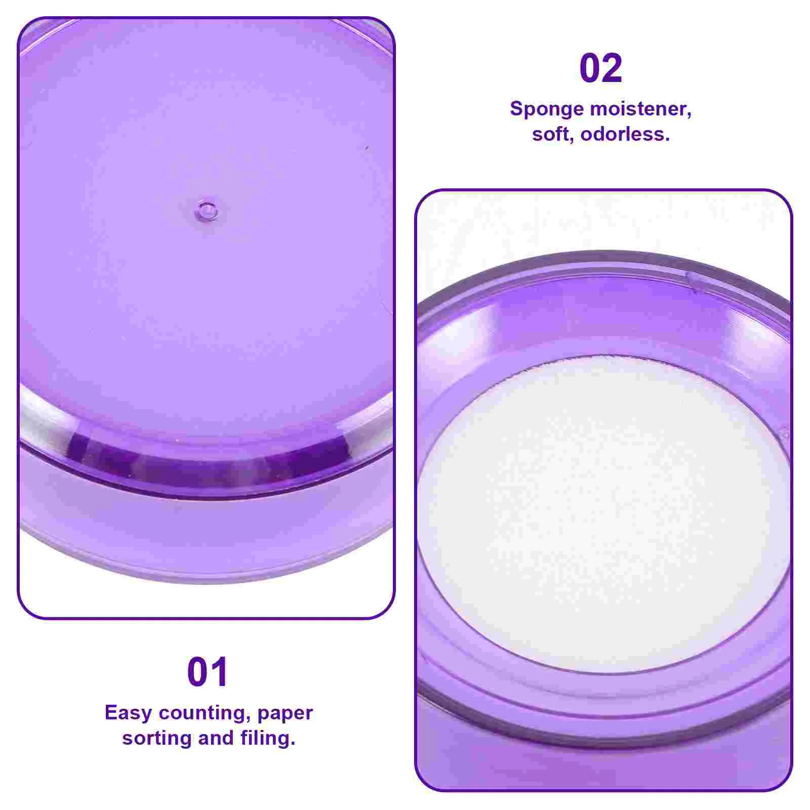 6 Pcs Moisture Cream Office Wet Sponge for Counting Money Cashier Kids Moistener