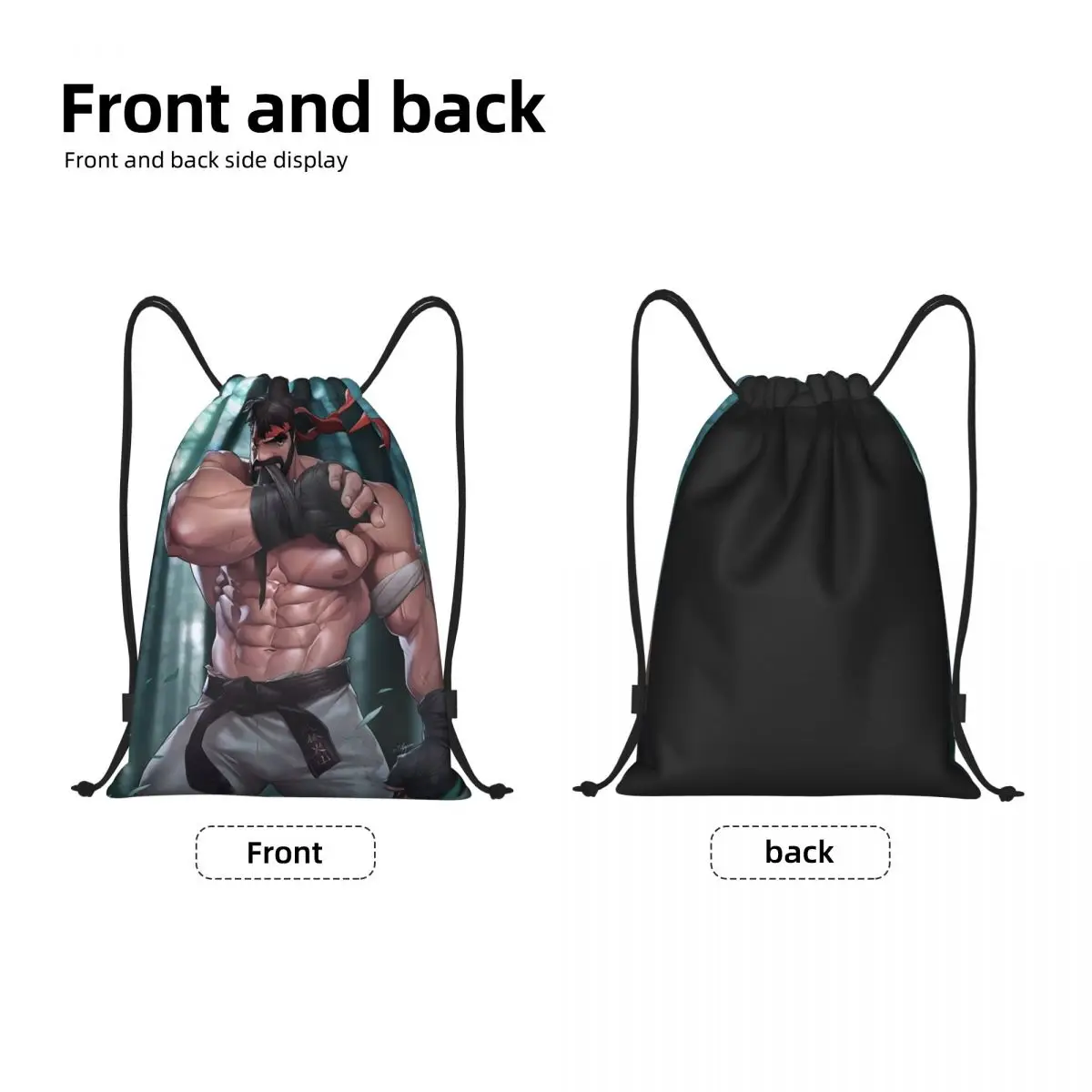 Sexy Man Super Strong Muscle Male Boyfriend Cartoon Drawstring Backpack Bags Lightweight Hot Gay Art Gym Sports Sackpack Sacks