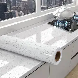 Foil Marble Oil Resistant and High-temperature Resistant Sticker for Kitchen Cabinets Decor Self Adhesive Waterproof Wallpaper