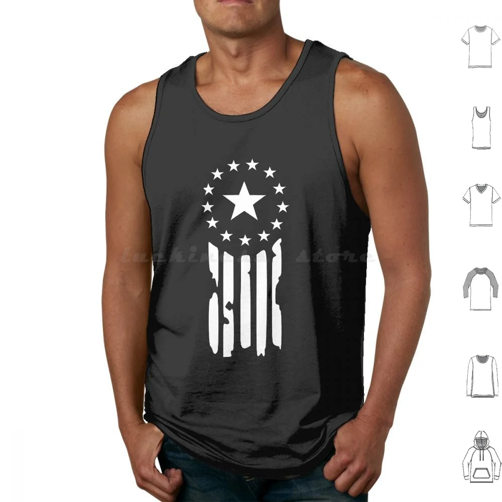 Old World American Flag High Quality-Tank Tops Vest Sleeveless Old World American Flag High Quality New Vegas Ulysses Courier