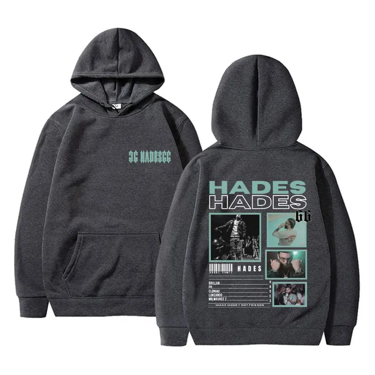 Rapper Hades 66 Hoodie Album Make Money Not Friends Graphic Hoodies Men Women Fashion Hip Hop Oversized Sweatshirt Streetwear