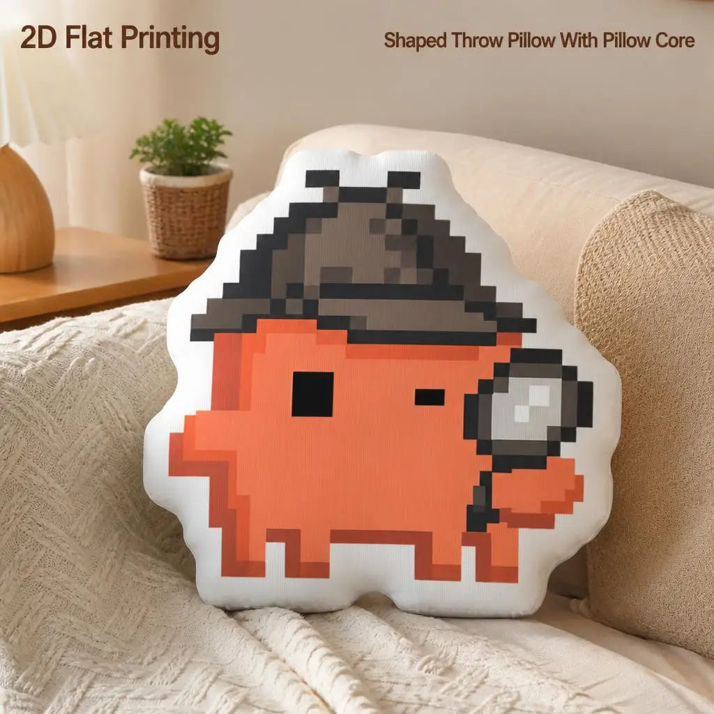 Claude Code Detective Throw Pillow Irregular Shaped Stuffed Cushion with Magnifying Glass Home Decor Living Room Sofa Accent