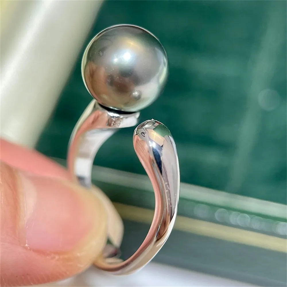 Solid S925 Sterling Silver Pearl Ring Settings Findings & Accessories  for Jewelry Making Bulk Wholesale Craft Supplies No Pearl
