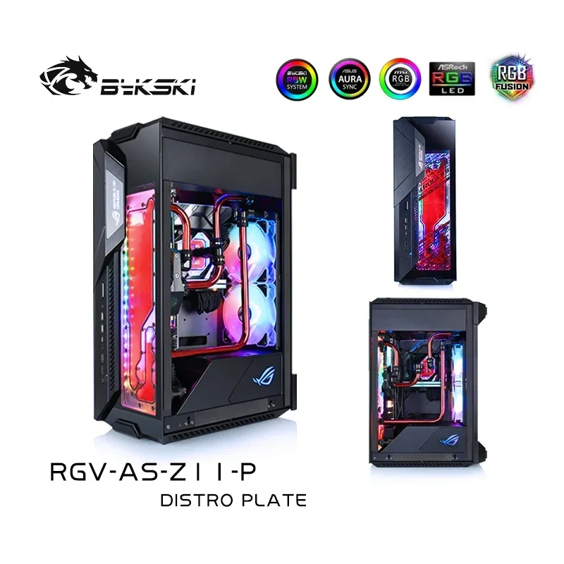 Bykski RGV-AS-Z11-P Distro Plate For ASUS ROG Z11 Case,Waterway Board Reservoir MOD PC Water Cooling Kit for Computer CPU GPU