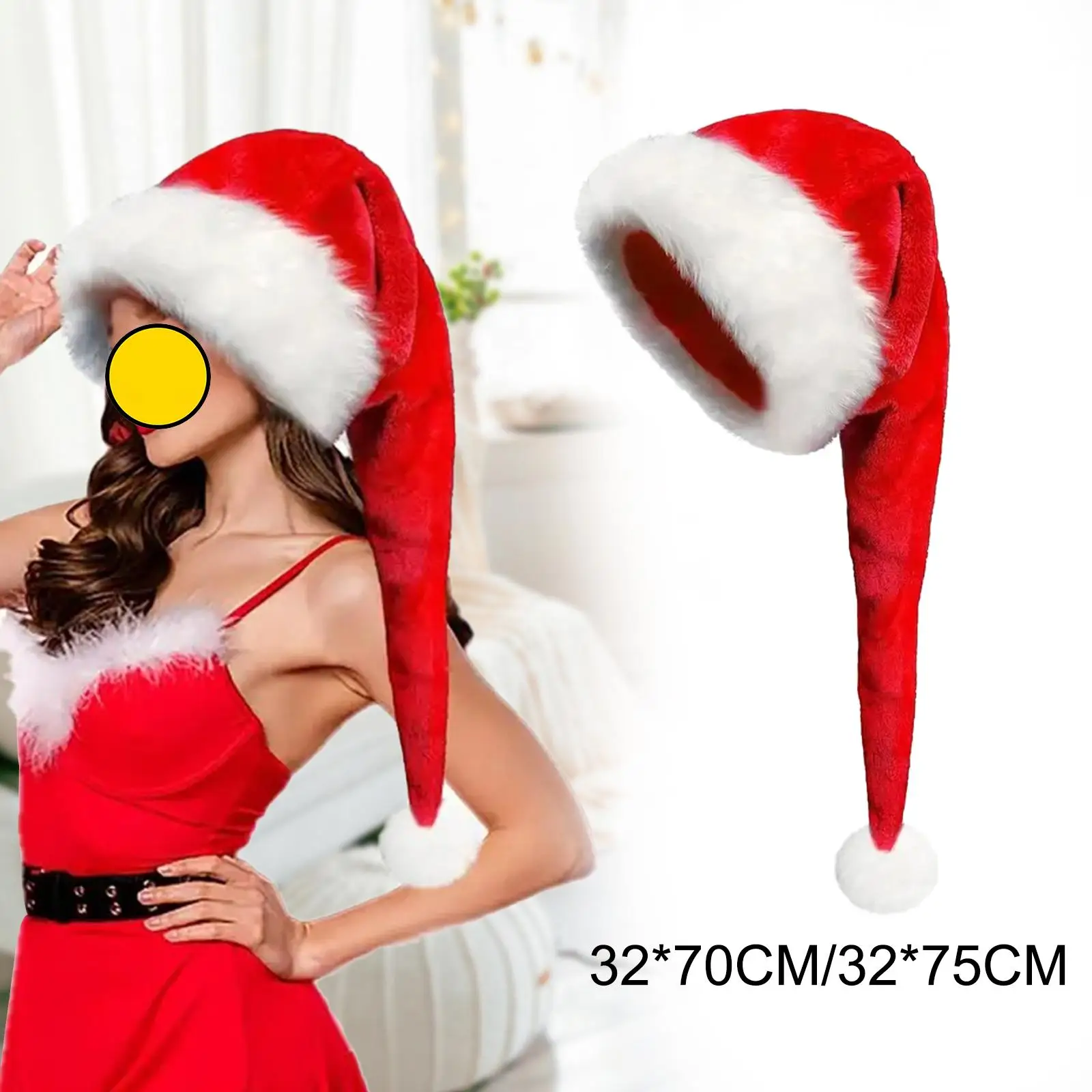Christmas Hat Cap Decorative Santa Hat for Festive Celebrations Party Supply image 4