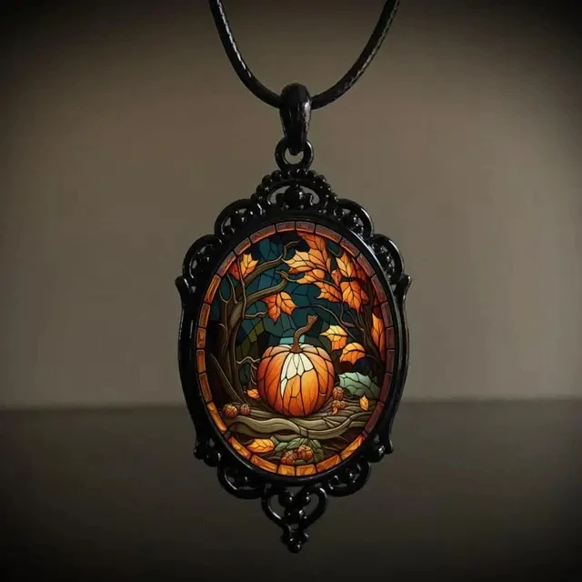 Gothic Necklace Wizard Bat Pumpkin Mystery Wizard Vampire Bat Necklace Halloween Jewelry Accessorie Gift Witch Rope Chain Choker