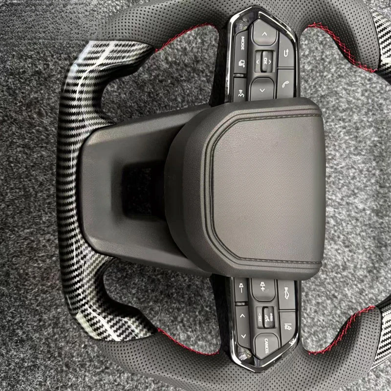 For Toyota LC Alphard 80 Series Hilux Land Cruiser Crown Modified Carbon Fiber Steering Wheel With Steering Wheel Horn Cover