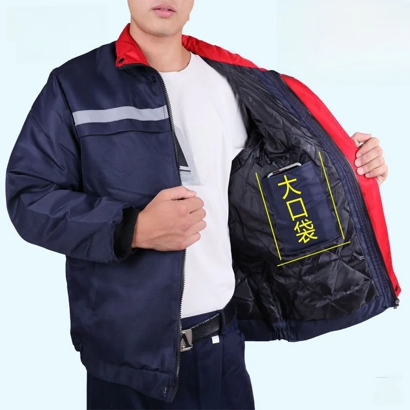 

Thiened Хлопковая спецодежда Тет Мужская зимняя изоляционная износостойкая морозостойкая рабочая одежда Новое поступление M Верхняя одежда