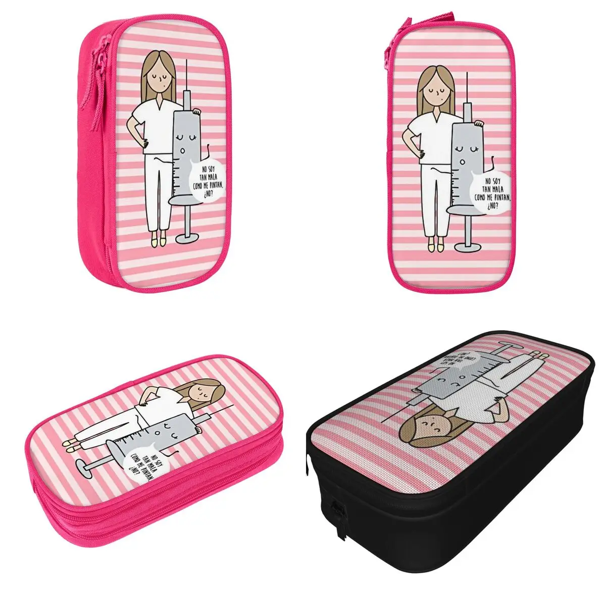 Fun Pencil Case Enfermera En Apuros Doctor Nurse Pencilcases Pen Large Storage Pencil Bags studenti School Zipper accessori