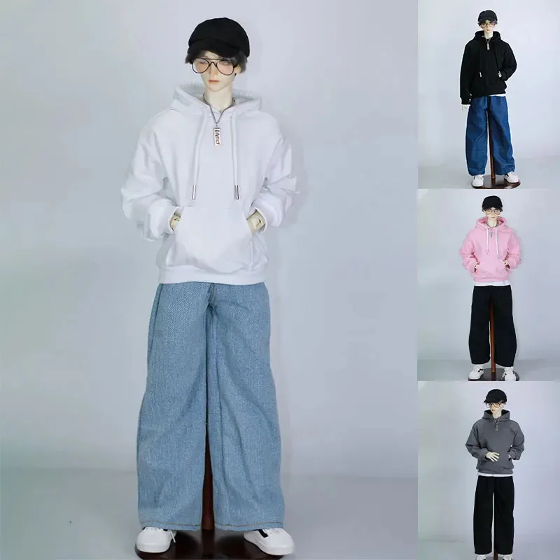

1/3 Bjd Doll Fashion Multi Color Top 1/4 Bjd Doll Versatile And Handsome Hoodie Uncle Doll Trendy Jeans Pure Cotton Pants Toys