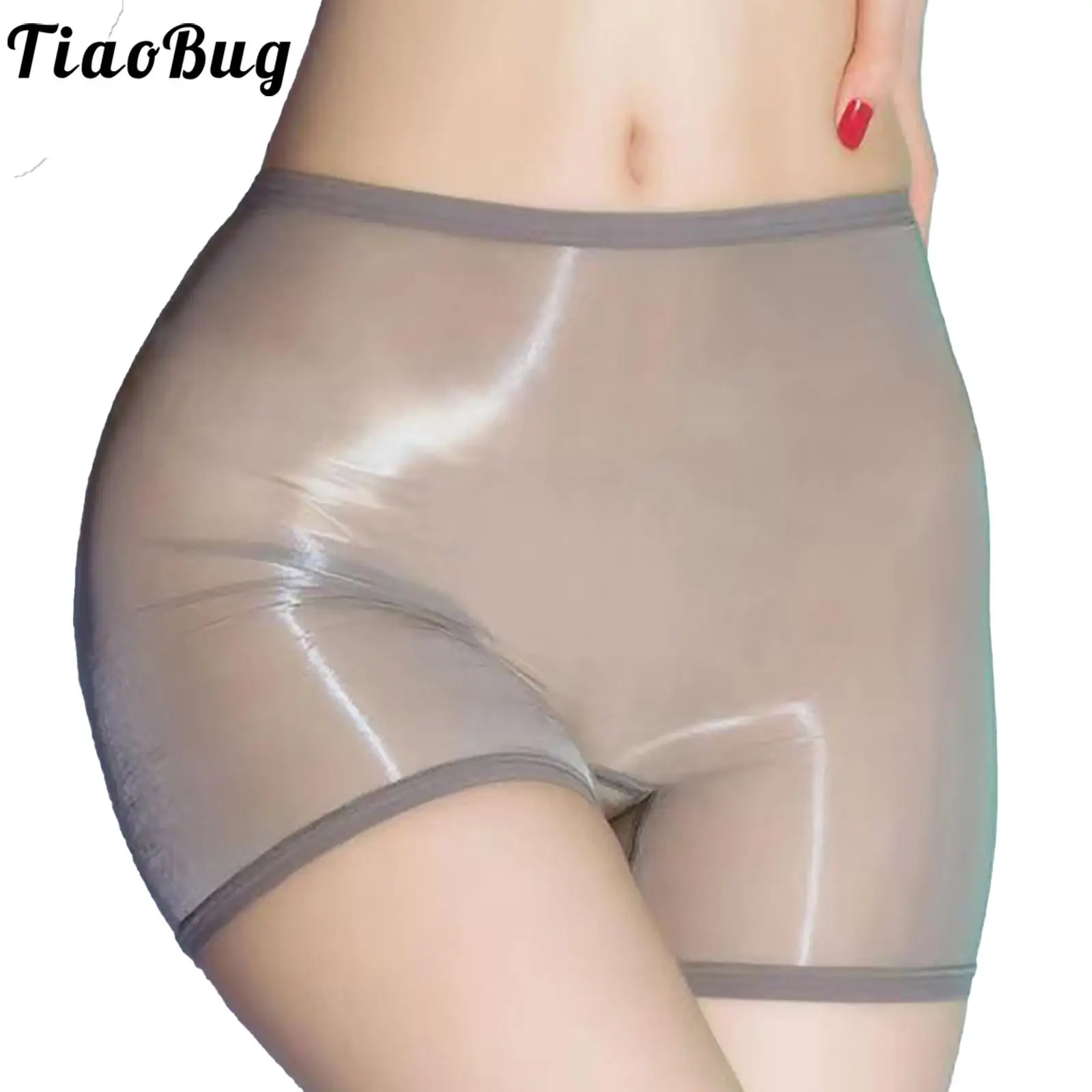 Women\'s Sexy Mini Shorts Sheer Underpants Boxer Shorts Transparent Leggings Tights Panties Slip Sport Fitness Underwear Stretch