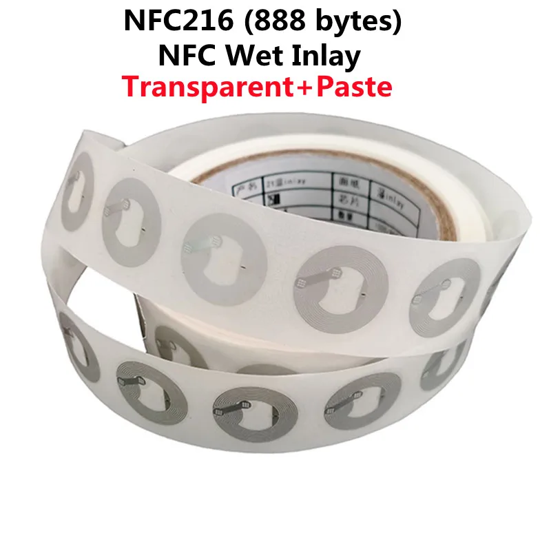 Ntag216 Self-adhesive NFC Lable Tag Sticker 13.56MHz ISO14443A electronic tag Universal 216 RFID Phone Available Adhesive Label