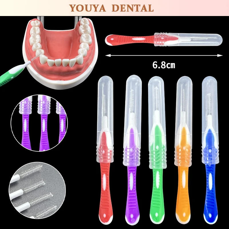

5Pcs Braces Brushes Healthy Teeth Cleaning Braces Gaps Straight Teeth Orthodontic Treatment 0.7mm Braces Brushes Dental Tools ﻿