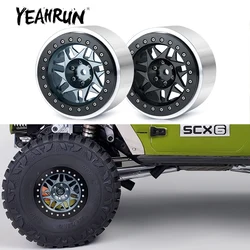 Sscx6 axi05000 wrangler YEAHRUN-CNC用1/6アルミニウム合金製フロントロックホイールハブ,2.9 rcクローラー,自動車アップグレードパーツ,in 1,4個