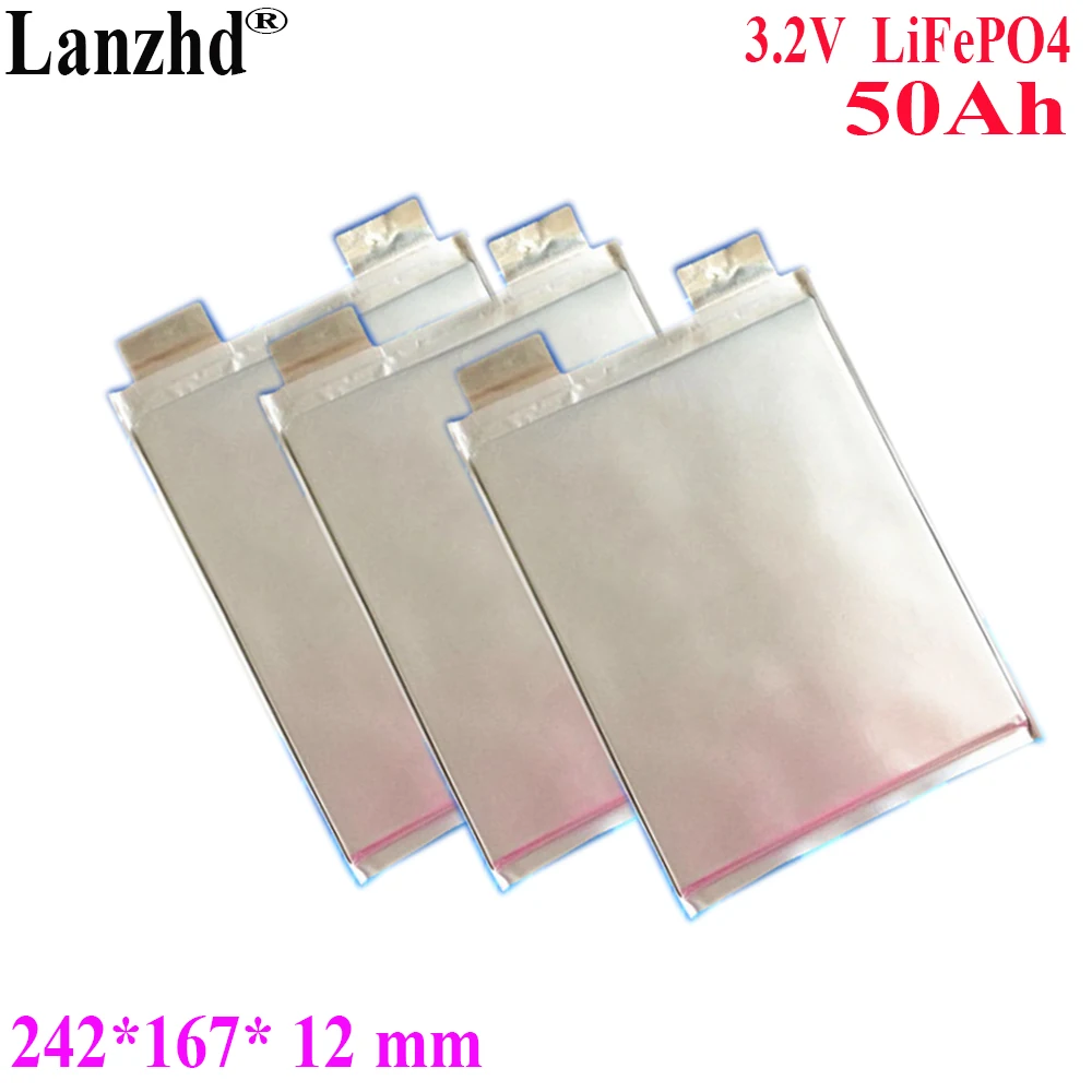 Original 3.2V Lithium iron phosphate LiFePO4  Soft pack lithium Battery For home energy storage large monomer 50Ah 242*167*12mm