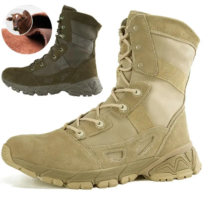 Jungle Desert Boots Heavy-Duty High Cut Duty Boots Outdoor Training Boots Men'S Breathable Boots