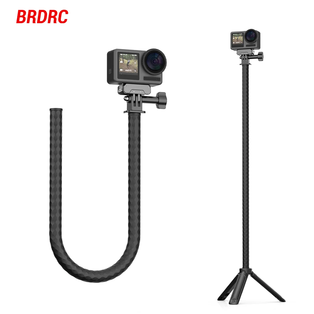 BRDRC Extension Rod for Gopro Hero/Action/GO 3S/Pocket 3 Adjustable Bracket Flexible Hose Arm Tube Mount Bracket Selfie Sticks