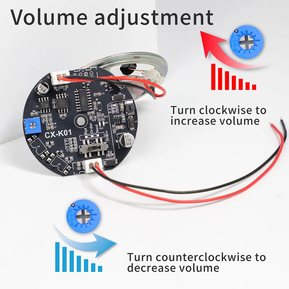 6-35V Sprachausgabe-Modul mit MP3-Player, Anpassbare Sprachwiedergabe, Individueller Autostart-Sprachausgabe, Anpassbarer Sprachlautsprecher – Detail 5