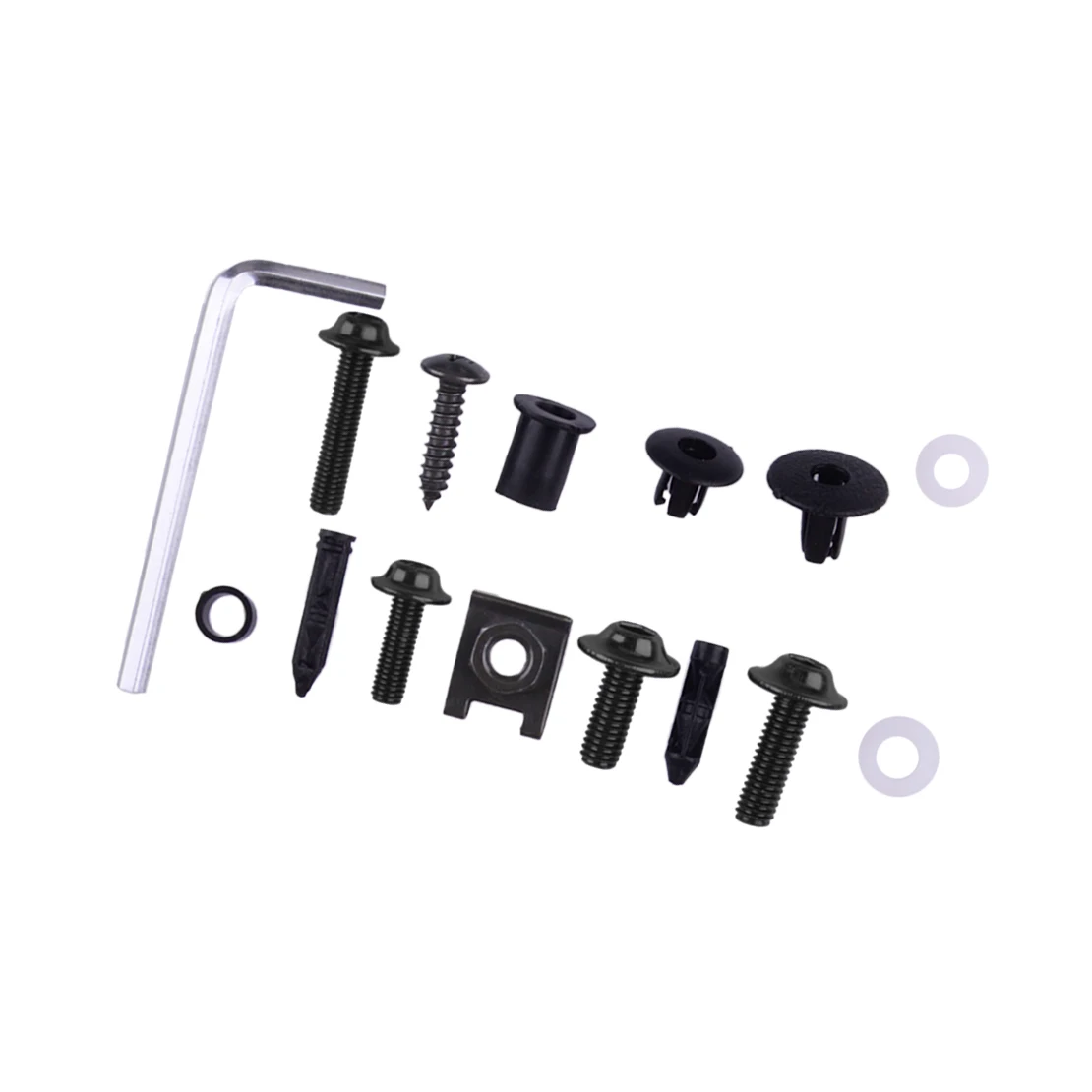 Motorcycle Complete Fairing Bodywork Bolt Screw U Nut Clip Kit Black Fit for Suzuki GSXR 600 750 1000 K1-K8