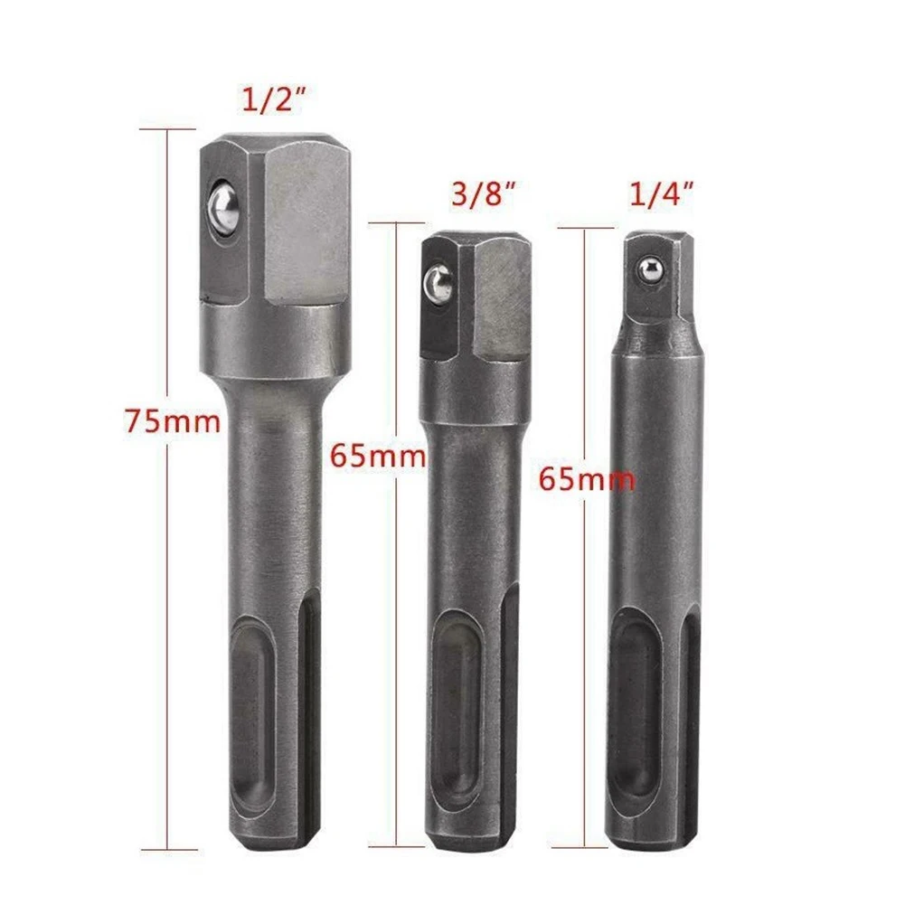 SDS Plus Shank Socket Driver Adapter Power Drill Bit Chuck Extension Adapter 40CR Steel For Electric Screwdrivers Drills Chuck