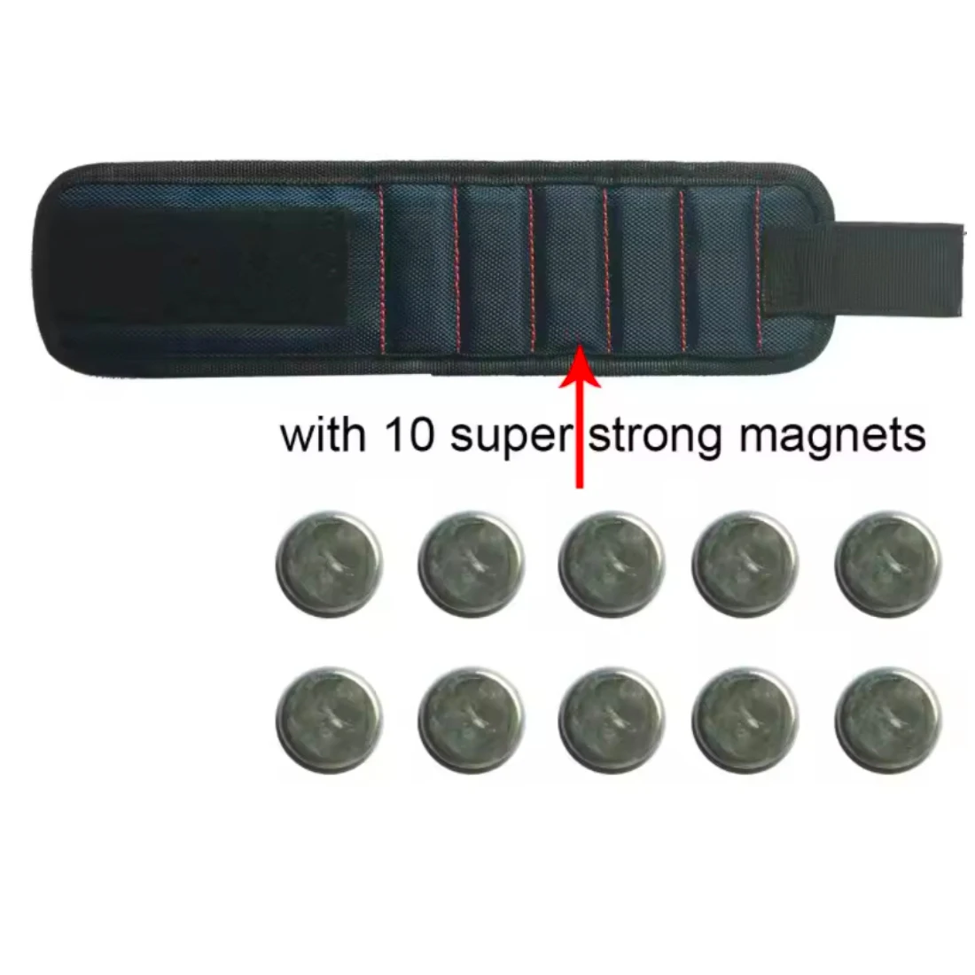 SenNan Magnetic Wristband for Holding Screws Nail Drilling Bits,Wrist Tool Holder Belts with Strong Magnets Gadgets for Unisex - Image 5