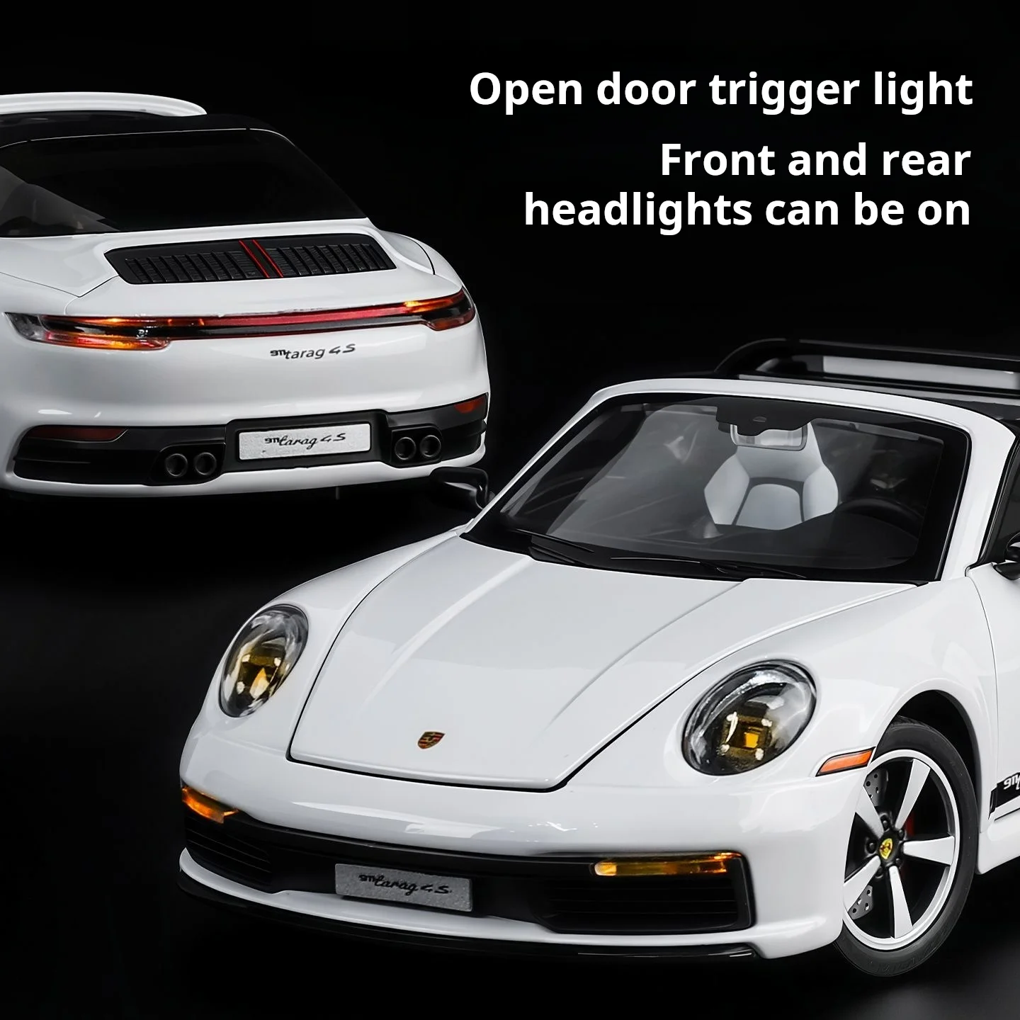 1:32 folding convertible Porsche 911 Alloy car Model simulation Sound& light Fashion Exquisite collectibles Boys Toy Gift