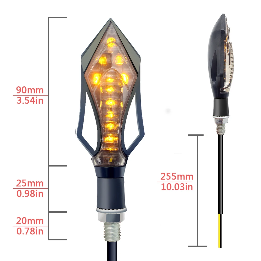 LED Motorcycle Turn Signal Indicators Lights For SUZUKI hayabusa k6 gsr 750 katana 750 boulevard c90 gsf 650 sv650 vstrom dl view 2