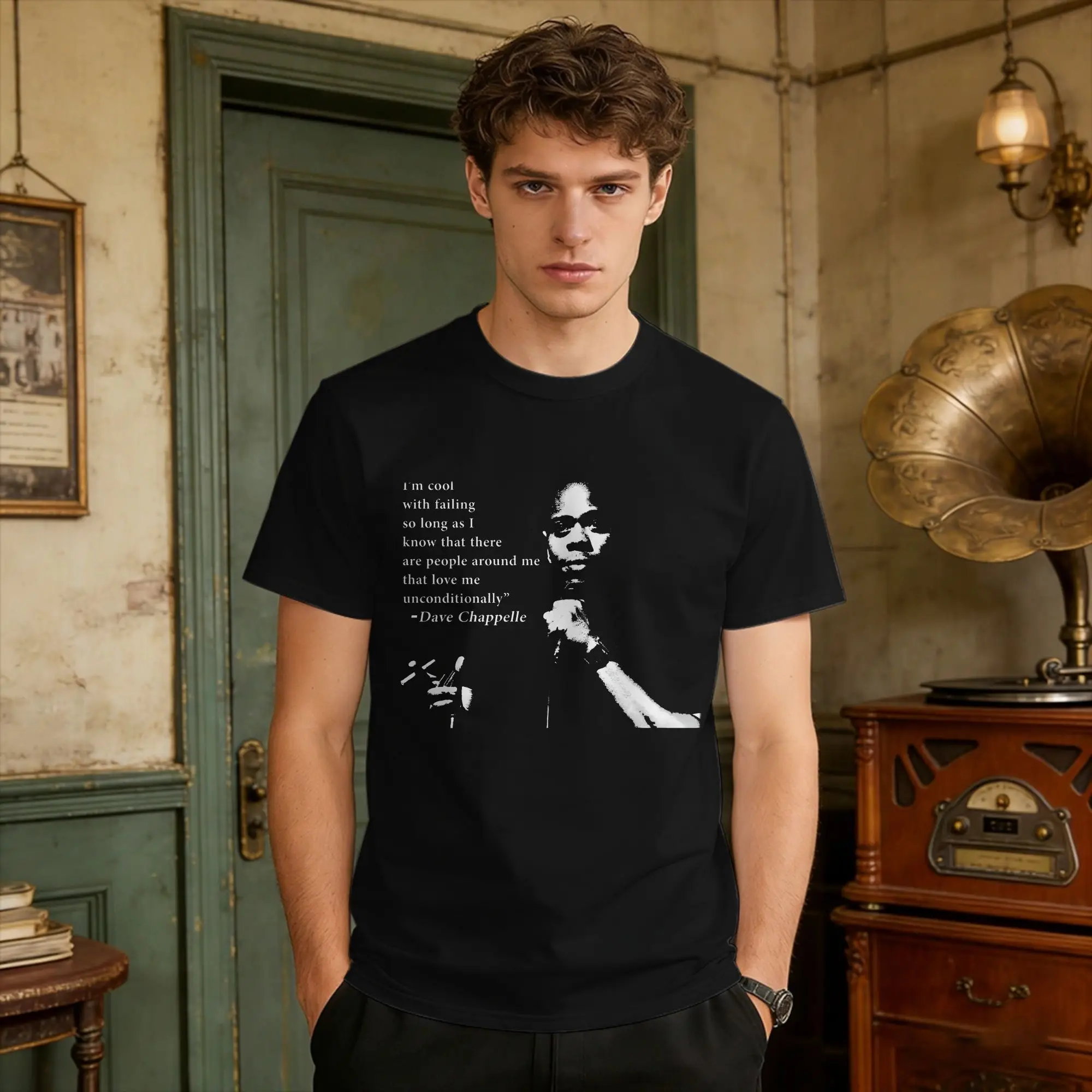 Dave Chappelle Quotes Vintage  T-Shirt Summer  Aesthetic T Shirts 100% Cotton Hip Hop Tee Shirt For Couple Print Tees