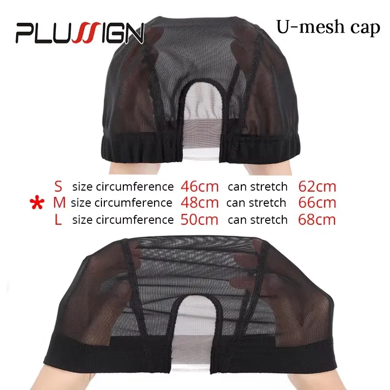 Stretch U Part Wig Cap With Mono Lace Dome Wig Caps For Making Wigs Elastic Band Around Weft Wig Cap Mesh Dome Weaving Wig Cap