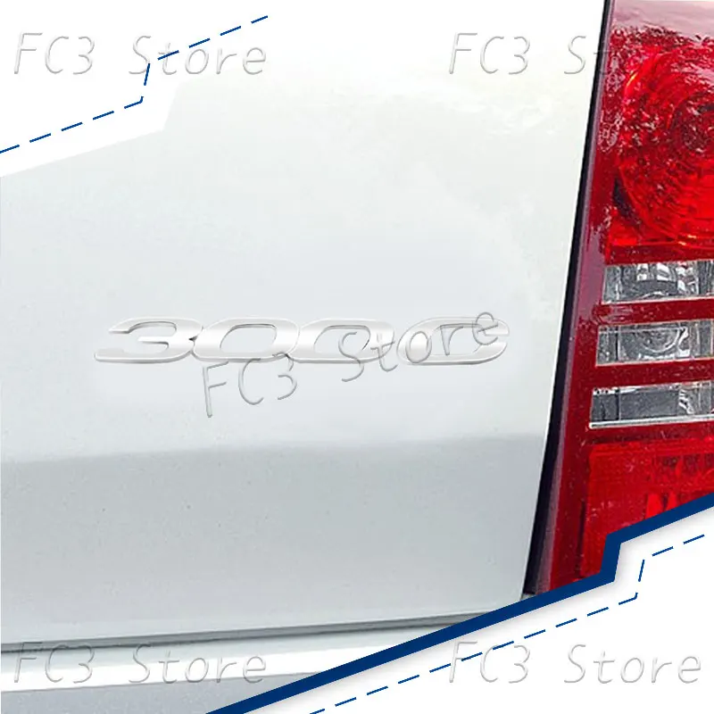 3D Chrome Metal 300C Logo Emblem Rear Trunk Decal Sticker For Chrysler 300C 200 300 Cruiser Voyager Sebring Accessories view 5