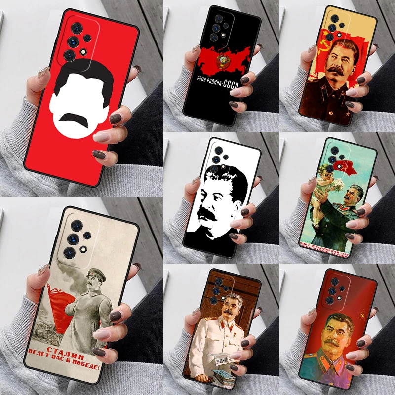 USSR CCCP Stalin Phone Case For Samsung Galaxy S23 S21 S20 FE S24 S22 Ultra Note20 S10 S9 S8 Plus A40 A52 A12 A13 A53