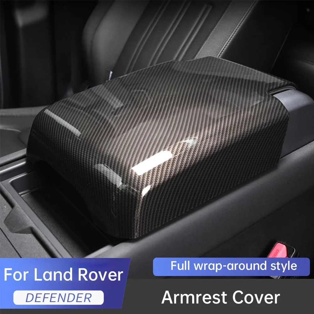 

For Land Rover defender 2020 2021 2022 Handrail Box Protective Cover Carbon Fiber Armrest Box Protective Cover Modification