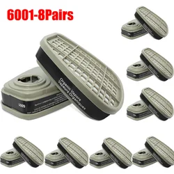 9pair/5pair/2pair/1pair 6001 Organic Vapor Respirator Filter Cartridge For 3m 7502 6200 6800 Gas Mask