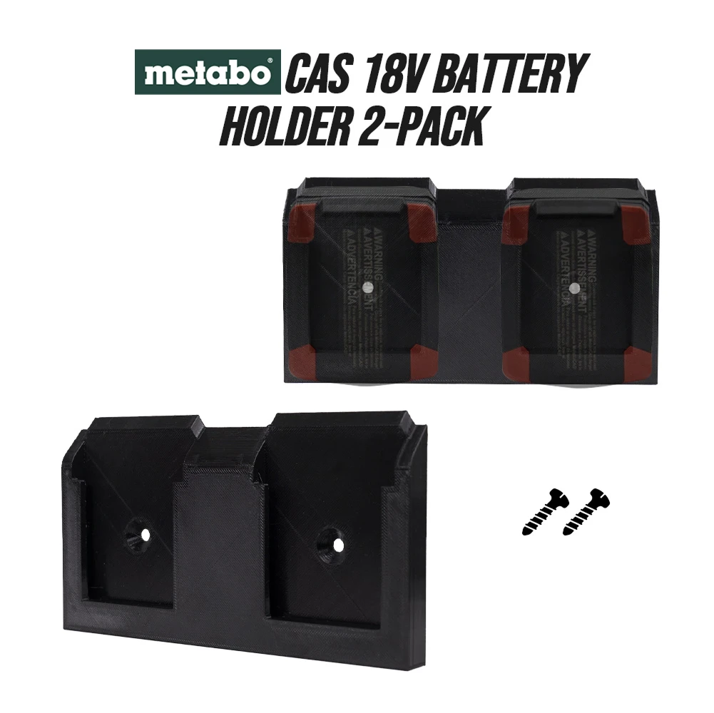 2-Pack Battery Holder Compatible With Metabo CAS 18V Batteri