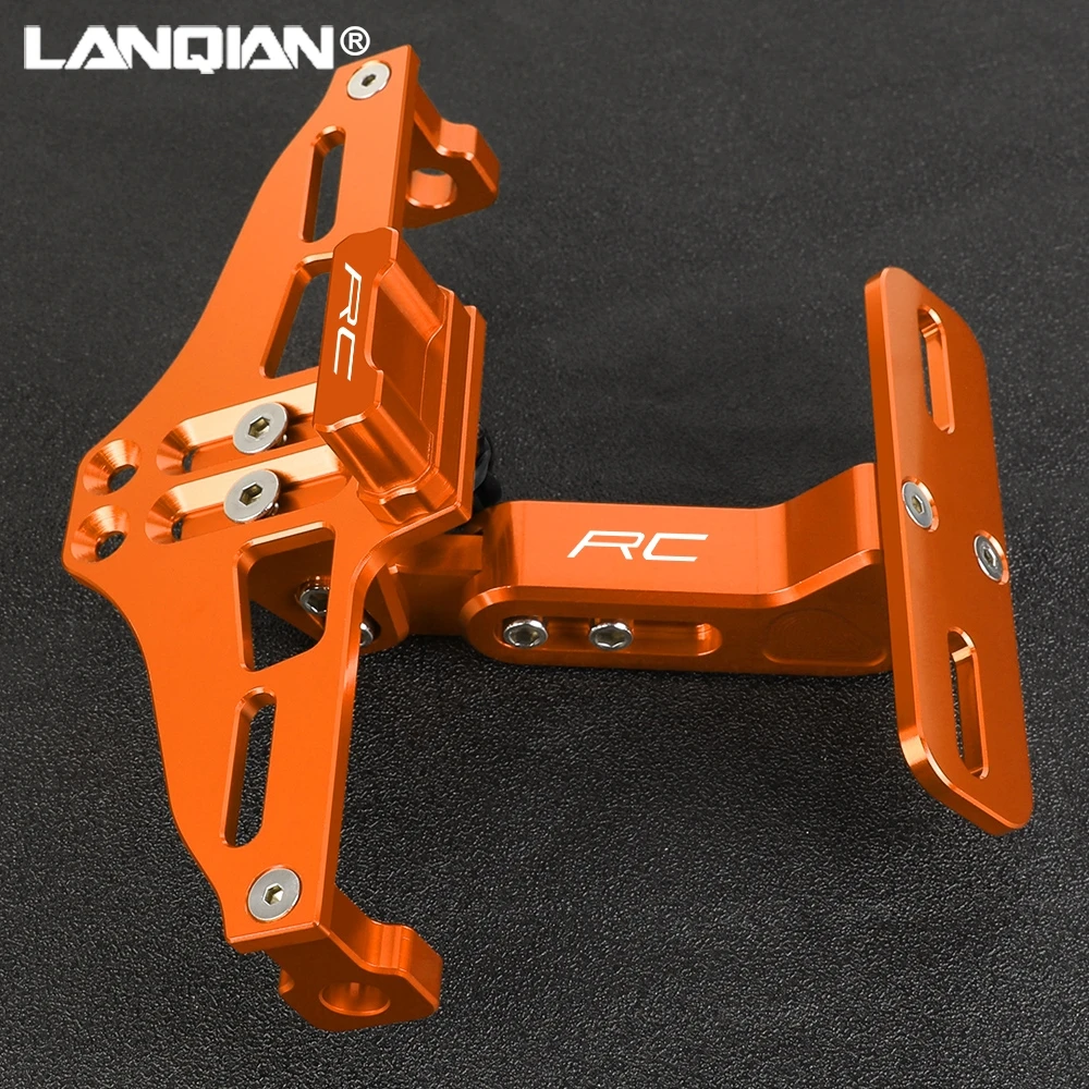 For KTM RC125 RC200 RC390 RC 390 2014 2015 2016 2017-2023 Adjustable Frame Holder Bracket Motorcycle Angle License Number Plate