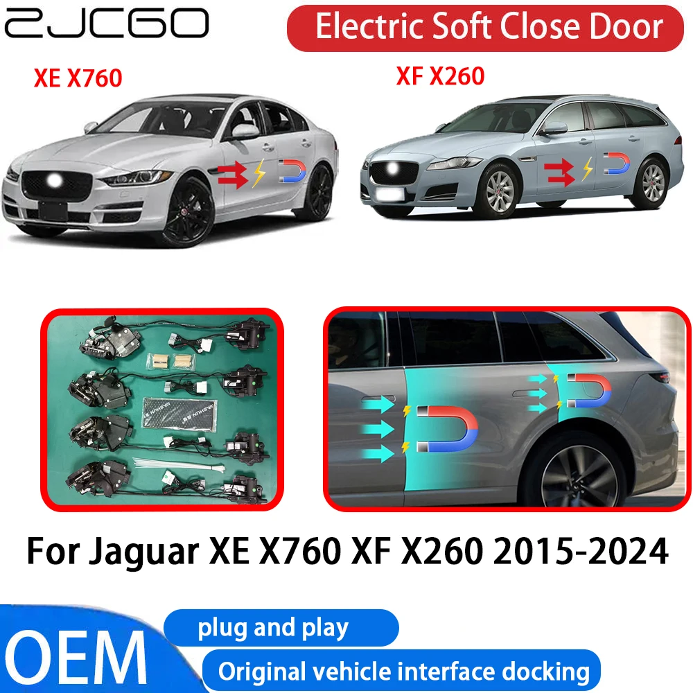 

for Jaguar XE X760 XF X260 2015-2024 Car Automatic Electric Soft Close Door Closer System OEM Plug and Play Comfort Closing