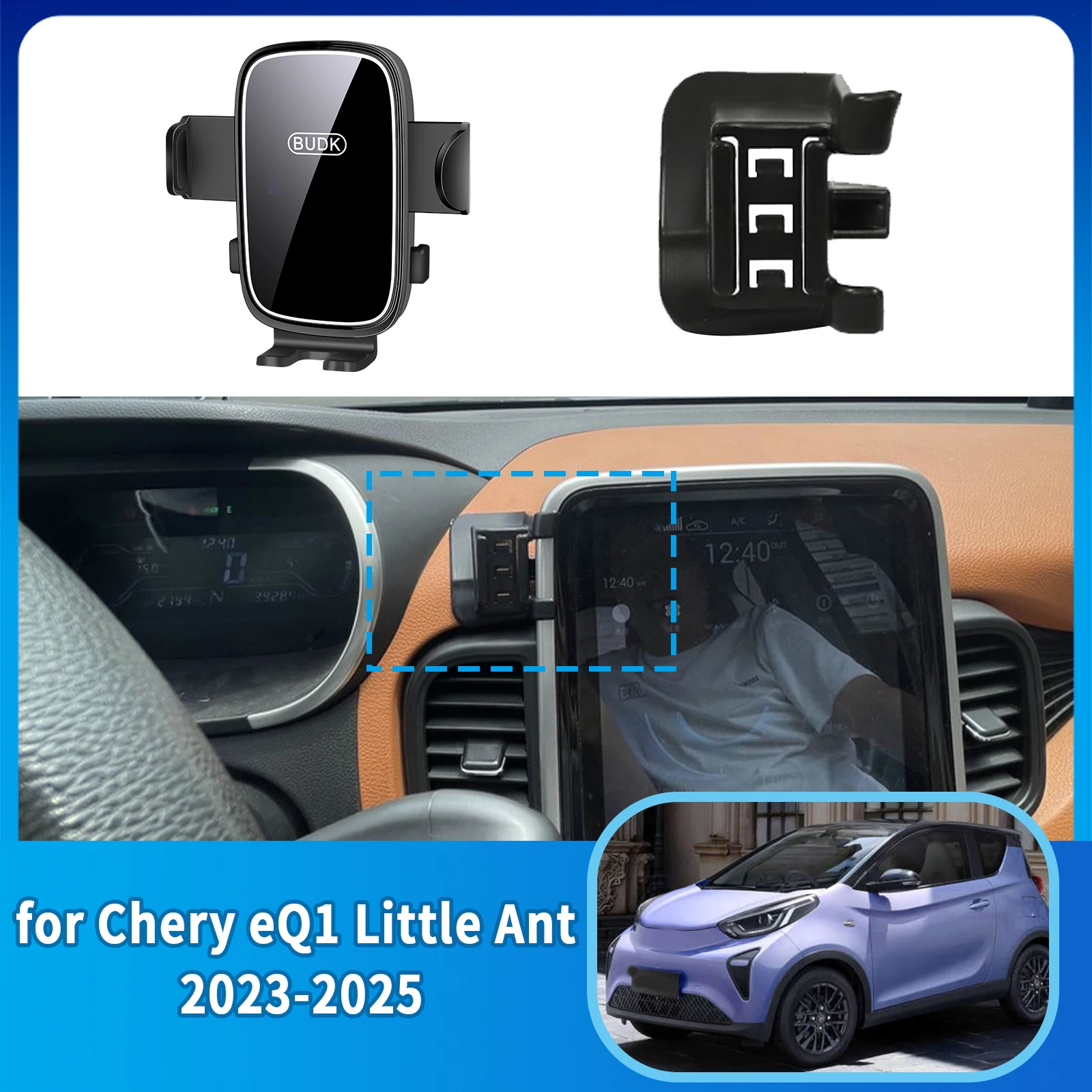 

Car Mobile Phone Holder for Chery eQ1 Little Ant 2023 2024 2025 Navigation Stand Auto Accessories GPS Bracket
