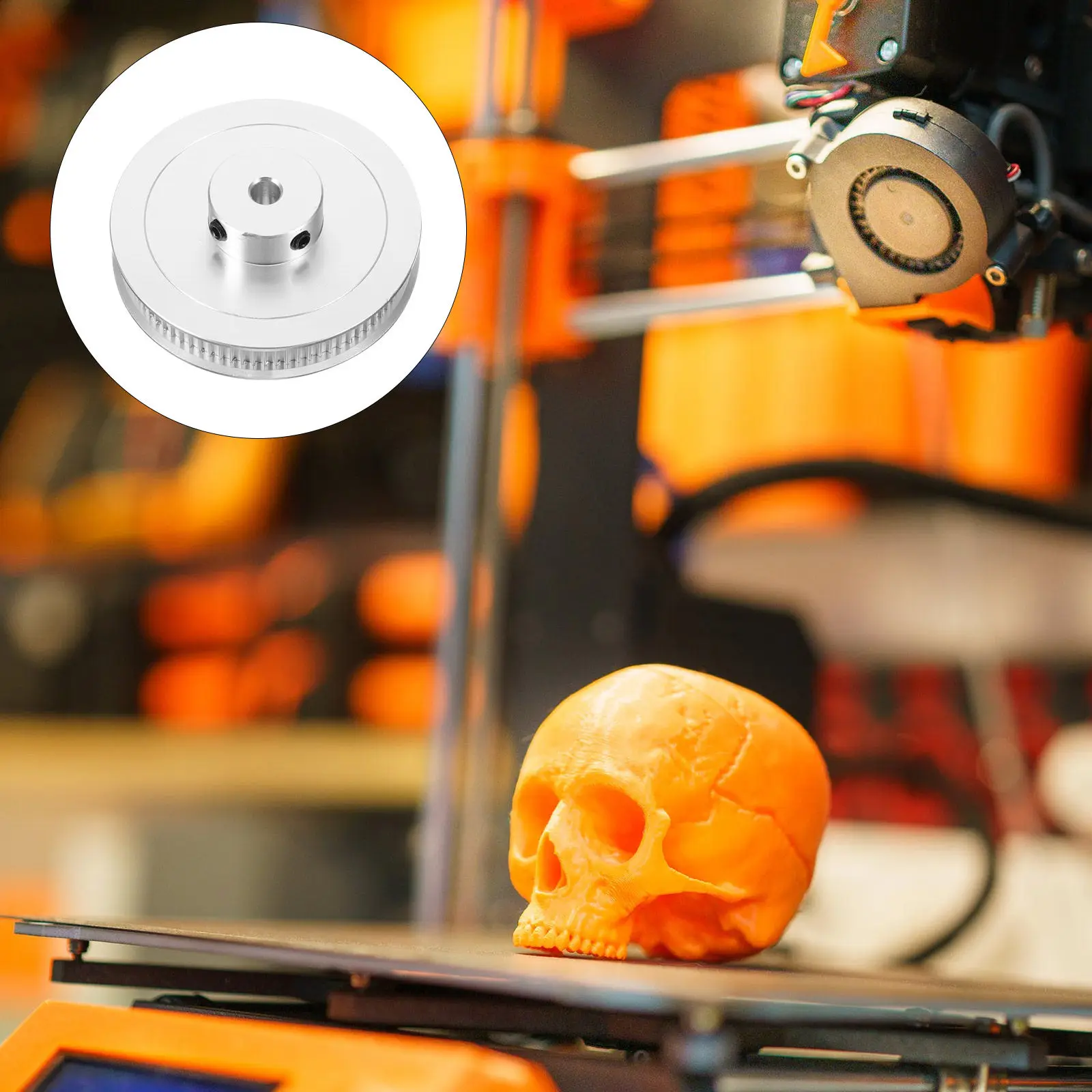 

Sturdy Aluminum Alloy 3D Printer Synchronous Wheel Smooth Transmission Low Noise Waterproof Wear Resistant Timing Pulley Printer