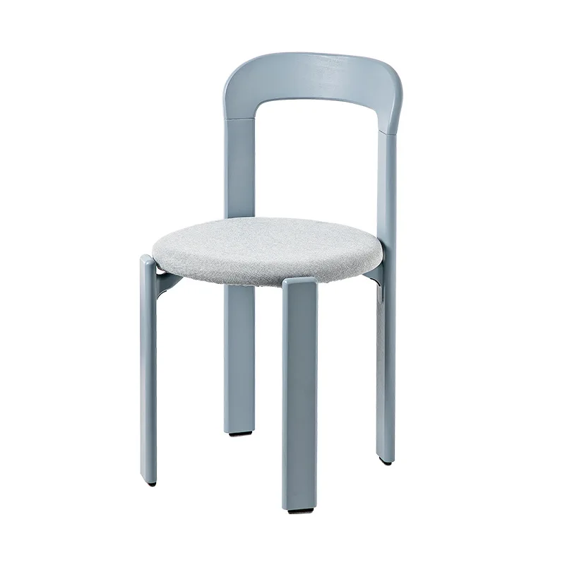 

Nordic solid wood dining chair wabi French home backrest soft bag Internet celebrity medieval chair