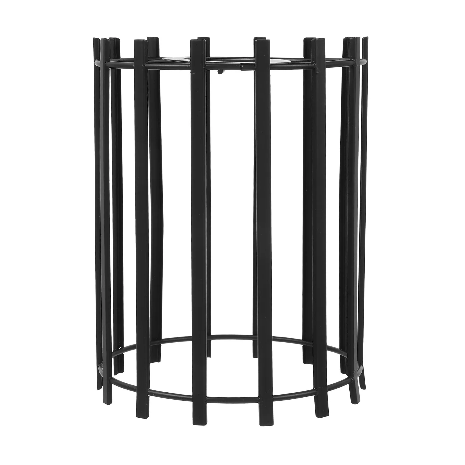 

Iron Geometric Pendant Light Shade Hollow Metal Wire Cage Lamp Guards Replacement Lamp Shade for Living Room Kitchen Dining