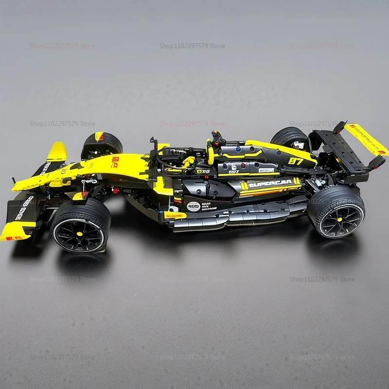 Tecnico 1:8 Formula Racing Car Building Blocks MOC City Speed Racing F1 Modello di veicolo Kit Regalo per bambini Giocattolo educativo