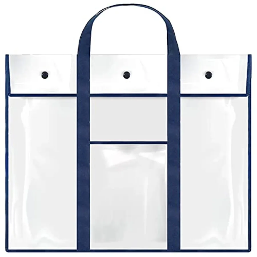 กระเป๋าใส่ผลงานศิลปะ 1 ชิ้น กระเป๋าเก็บงานศิลปะ PVC กระเป๋าเก็บโปสเตอร์ขนาดใหญ่ กระเป๋าใส่ผลงานศิลปะความจุขนาดใหญ่ พร้อมช่องใส่ของ