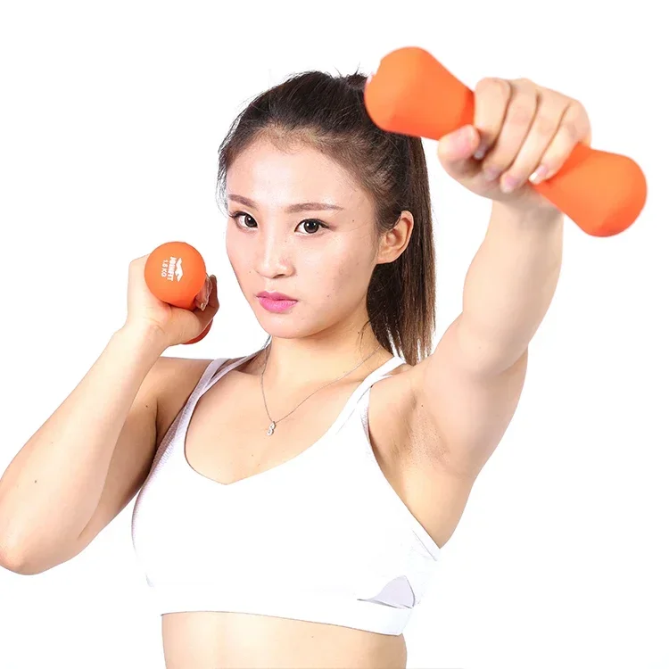 3lb cast iron bone shape neoprene soft women dumbbell 2.5kg