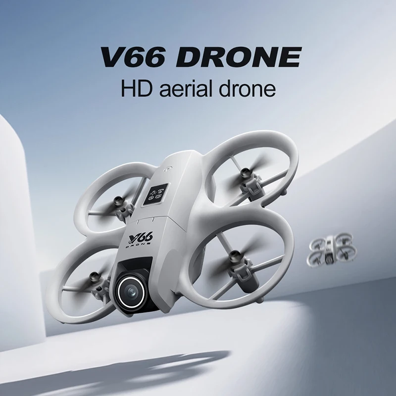 V66 Mini Drone 4K Profesional Dual Camera Headless Mode Obstacle Avoidance WiFi FPV Drone 360° Flip RC Quadcopter Toys for Kids