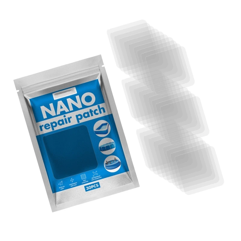 10/20/30x/세트 에어 보트용 투명 수리 테이프 자체 접착 수리 패치